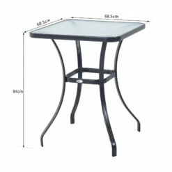 Outsunny Table Square 68.5L X 68.5W X 84H Cm - Black -OUTSUNNY Shop u8sa1217fcf92c052 jpg