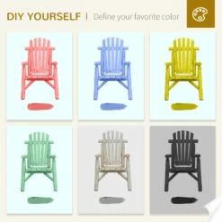 Outsunny Adirondack Chair -Natural Wood -OUTSUNNY Shop uVC23217dc1aee36b fce4807d 5bdb 43c8 a7de d707df1a971c