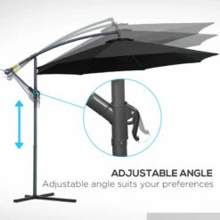 Outsunny Cantilever Banana Parasol 3m - Black -OUTSUNNY Shop uZh88c182a12c6128 jpg
