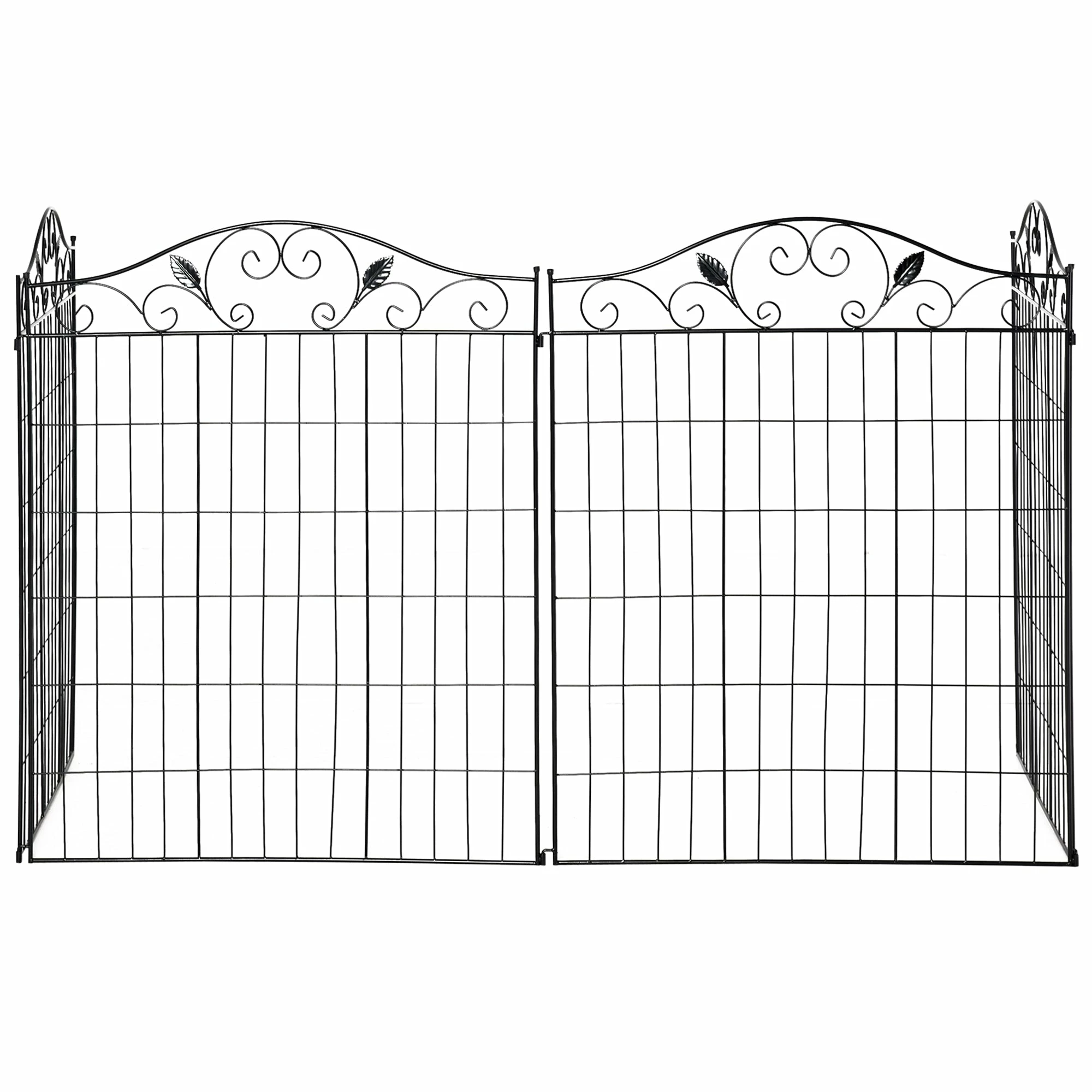 Outsunny Garden Decorative Fence Panels 44in X 12ft 3 Outsunny Garden Decorative Fence Panels 44in X 12ft