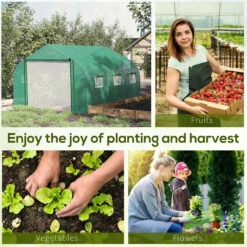 Outsunny Greenhouse Polytunnel 3.5x3x2m - Green -OUTSUNNY Shop wAc75617e9e3986dd jpg