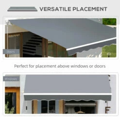 Outsunny Retractable Awning 2.5m X 2m - Grey -OUTSUNNY Shop wGTb1017f62ef8cd7 jpg
