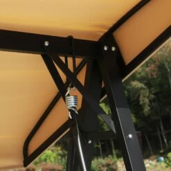 Outsunny 2 Seater Garden Outdoor Swing Chair Lounger Hammock Bench W/ Steel Frame Cushions Adjustable Tilting Canopy Patio Beige -OUTSUNNY Shop wbL0f117dc1273722 264bfff9 a090 4218 9c5d 40063c165709