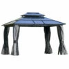 Outsunny Hardtop Gazebo 3x3.6m - Grey -OUTSUNNY Shop x2Y98a1811dea717a jpg
