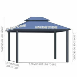 Outsunny Hardtop Gazebo 3x3.6m - Grey 14 Outsunny Hardtop Gazebo 3x3.6m - Grey -OUTSUNNY Shop x8Fa121811dea717a jpg