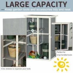 Outsunny Garden Storage Shed - Grey -OUTSUNNY Shop xQq8a517dc56701a4 7e433099 85bc 4245 a09f b7d111e4a994