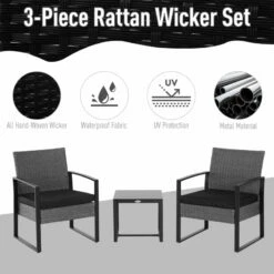 Outsunny Rattan Bistro Set - Grey 16 Outsunny Rattan Bistro Set - Grey -OUTSUNNY Shop yNsa0917eecc2a4dd jpg