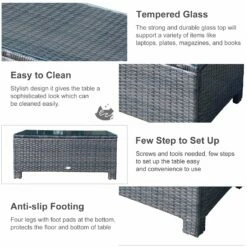 Outsunny Rattan Coffee Table - Brown -OUTSUNNY Shop ziNb1017eecc2a710