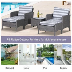 Outsunny Outdoor Rattan 2 Seater With Footstools - Dark Grey -OUTSUNNY Shop zkH75617eecc299ca jpg