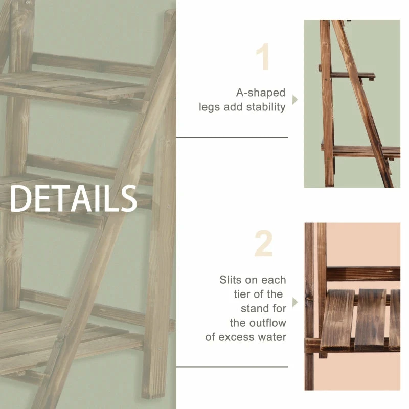 Outsunny Plant Pot Stand 80L X 37W X 93H Cm 8 Outsunny Plant Pot Stand 80L X 37W X 93H Cm - Image 6