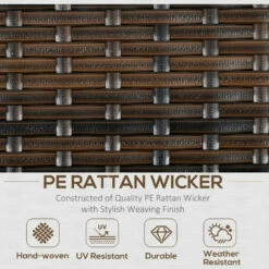 Outsunny Rattan Sofa Sets With Footstool - Brown -OUTSUNNY Shop zwwa091818b352c20 jpg